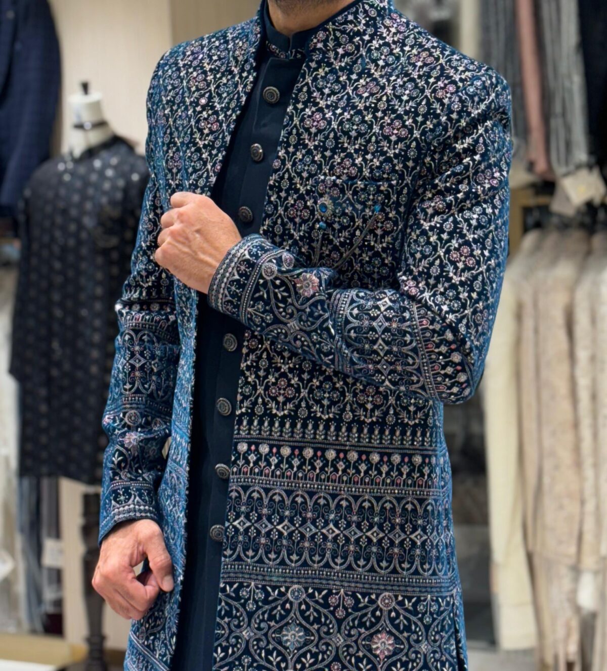 Teal Royale Indo-Western - Image 2